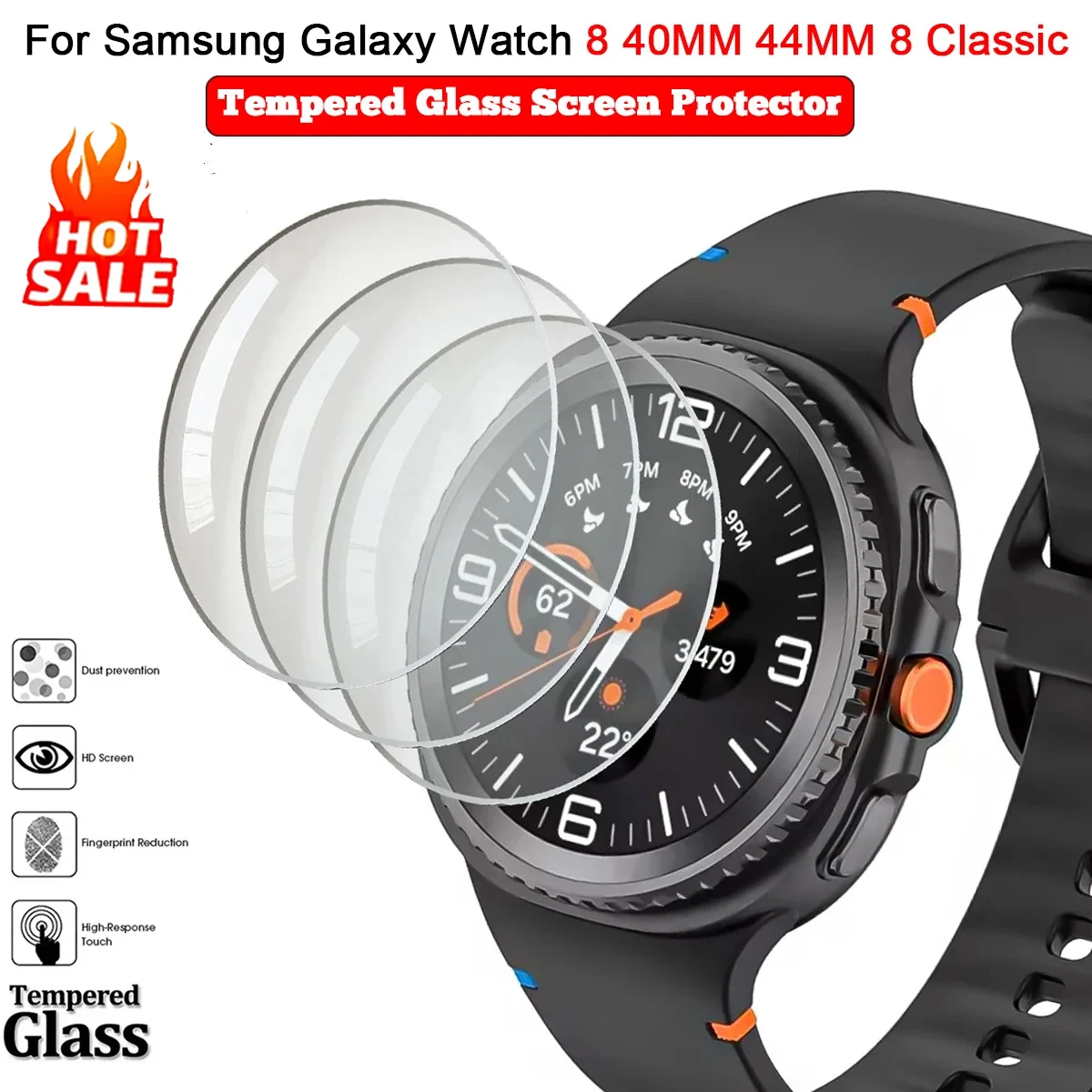 

Защитная пленка для экрана Samsung Galaxy Watch 8 Classic 46 мм 8 40 мм 44 мм Защитная пленка из закаленного стекла для Galaxy Watch 8