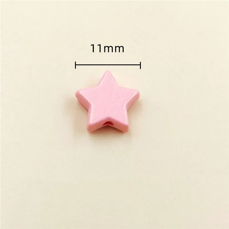 20Pcs 11mm Five-pointed Star Acrylic Loose Spacer Beads Making Handmade For Jewelry Colourful Necklace Bracelet DIY Accessories