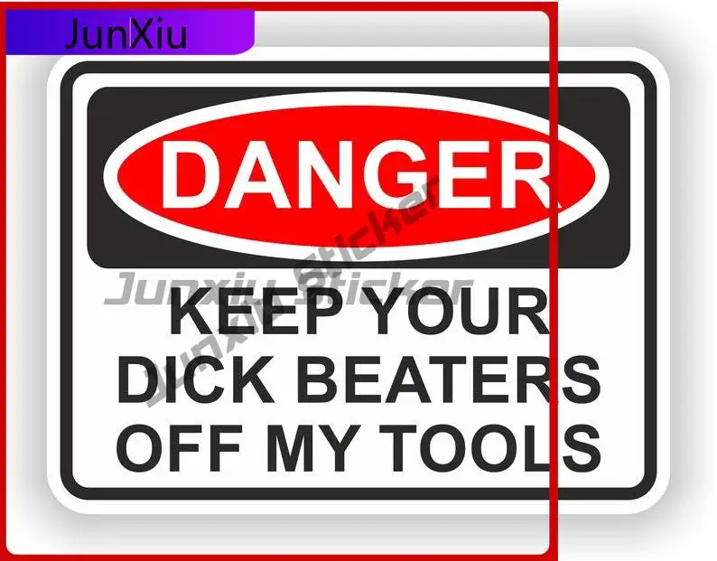 

Danger Keep Your Dick Beaters Unique Wall Motorcycle Durable Vinyl Exterior Parts Vinyl Decal For Car Truck SUV Window Bumper
