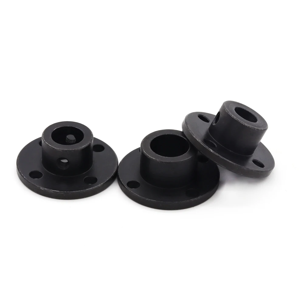 6/8/10/12mm Rigid Flange Coupling Iron Motor Guide Shaft Coupler Motor Connector Set Power Transmission Parts Hardware Black