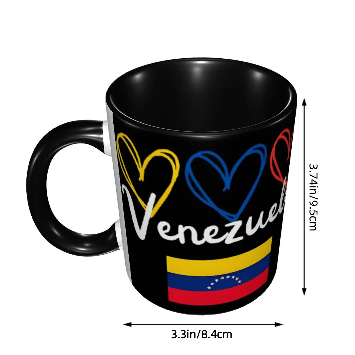 Venezuela Heart Coffee Mugs Funny Venezuela Flag Tea Cups For Home