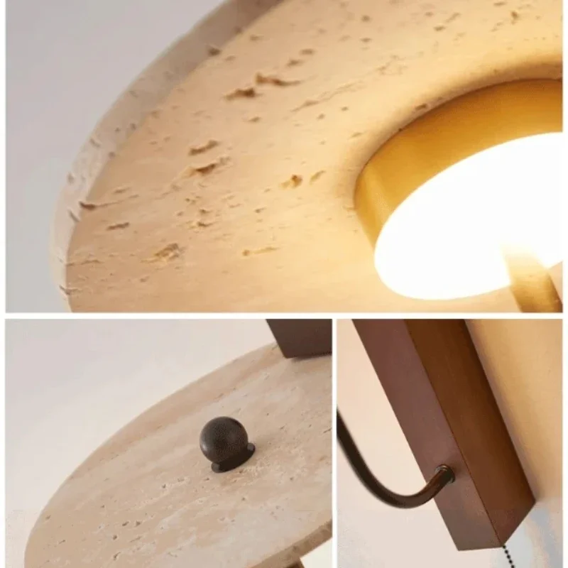 SANDYHA Nordic Retro Walnut Design Lâmpada de Parede LED Light Made Disponível para Sala de estar Quarto Decoração Estudo Luminárias