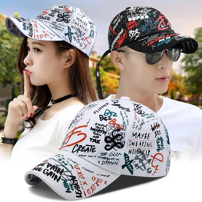 Nowy Graffiti Hip-Hop Kpop mężczyźni damskie do koszykówki czapki bawełniane oddychające Snapback deskorolka czapki sportowe dorosłych fajne w stylu