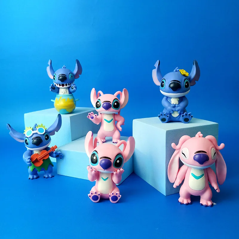 

Stitch (626) Resort Series слепая коробка игрушки отпуск аниме набор фигурок Лило Коллекционная модель милый подарок приборная панель автомобиля Dec