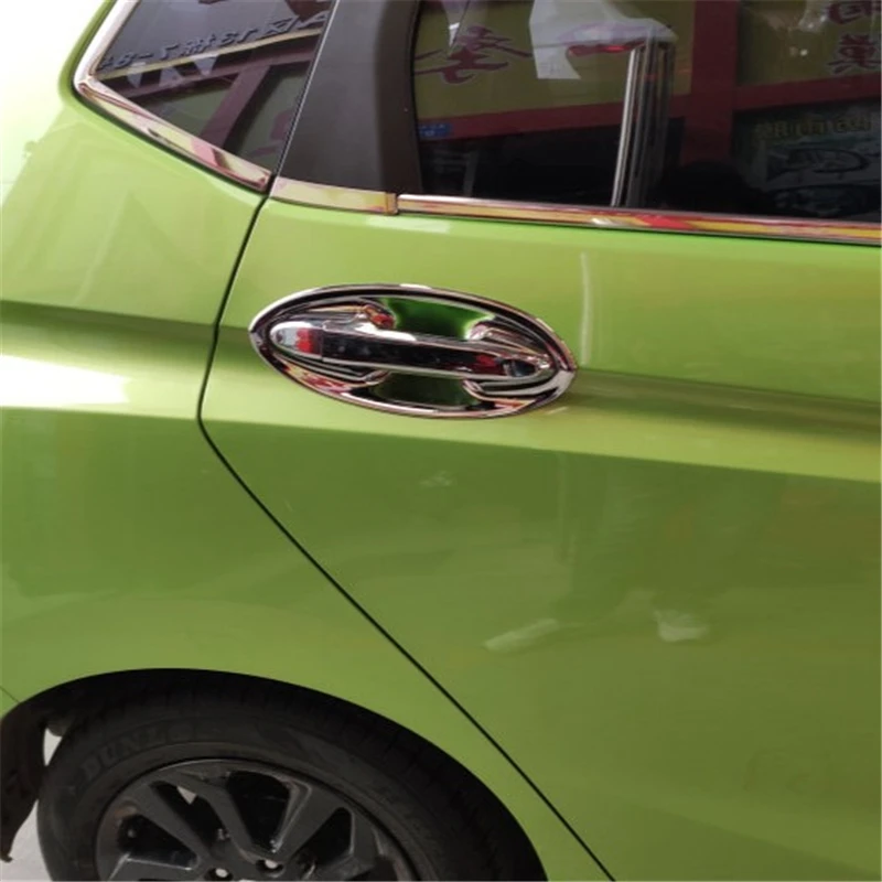 

WELKINRY для Honda Fit Jazz GK 3rd Gen 2014-2020 ABS хромированный внешний кузов автомобиля, чашка, чаша, ручка, крышка дверной ручки, накладка