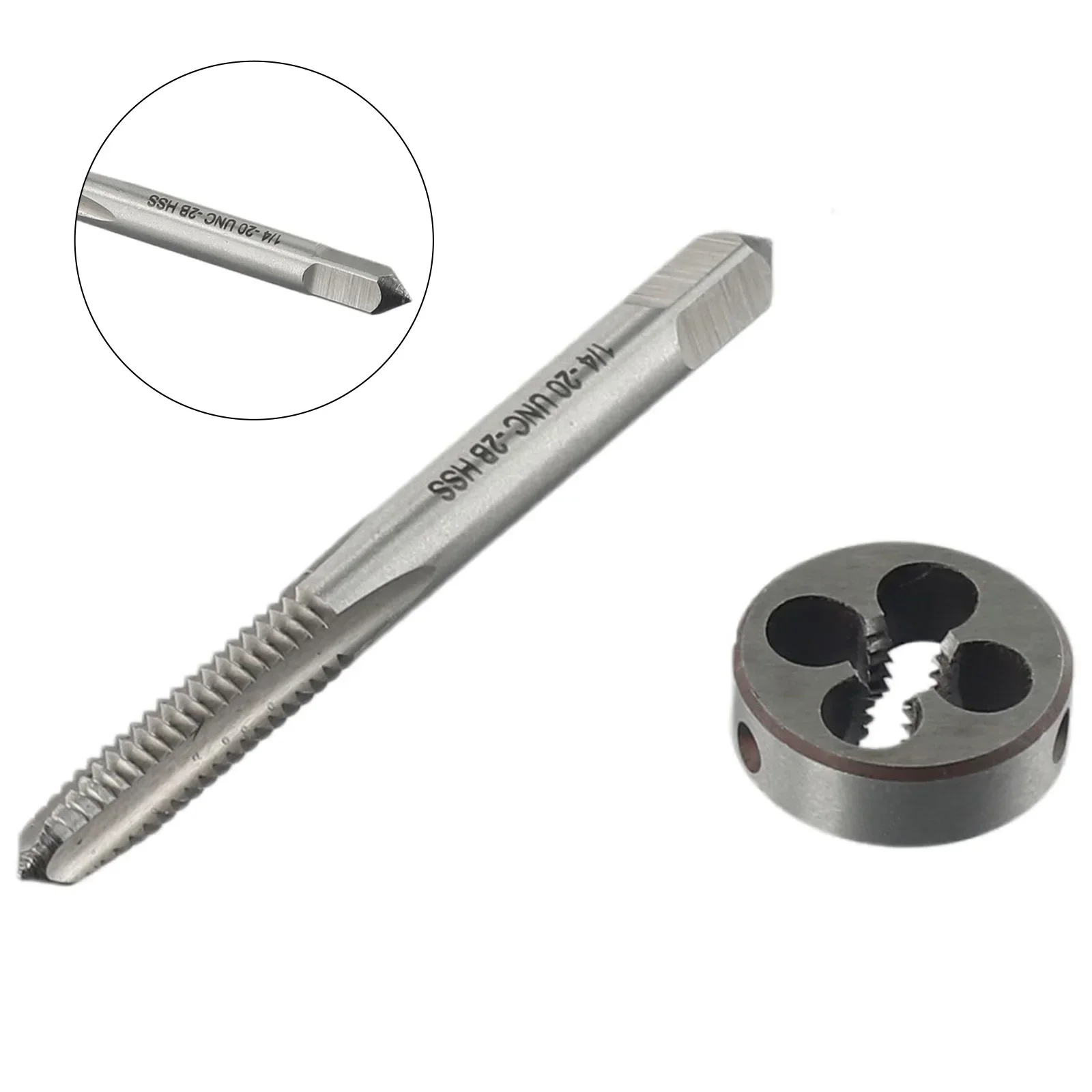 Die Tap Die Set HSS High Speed Steel Machine R1/4 Thread Tap 1/4"-20UNC For Muzzle Work High Quality Portable