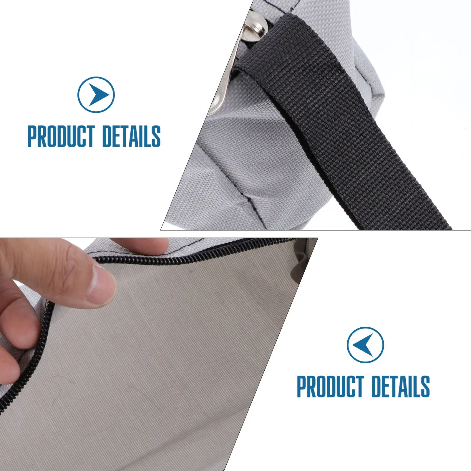 4Pcs Premium Oxford Cloth Tools Bag Waterproof Dirt Resistant Tools Pouch Zipper Closure Portable Sundries Holder for Daily Use