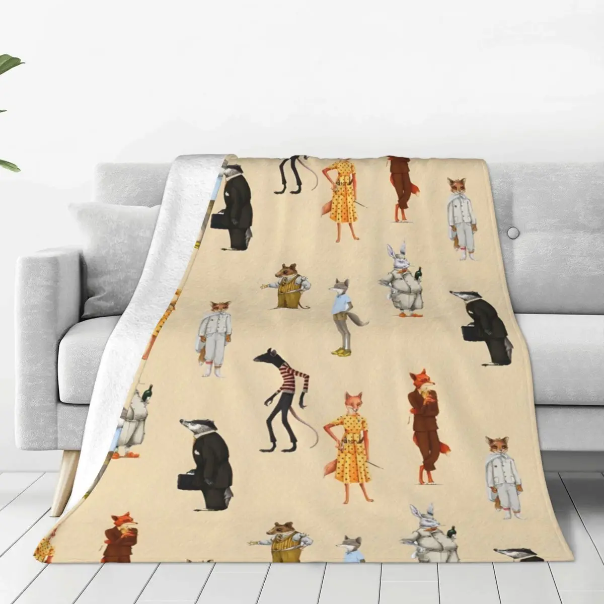Fantastic Mr. Fox And Mrs. Fox Family Sticker Pack blankets Warm Flange blankets Soft and comfortable blanket