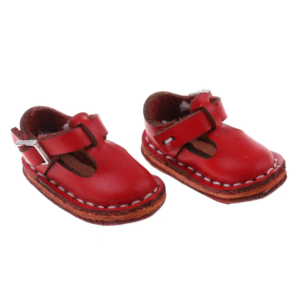 Fashion Red Ankle Belt Shoes for 12inch Dolls Clothes Accessory