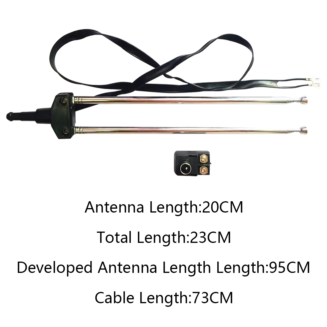 1PC Y Type Sheep Horn Antenna Telescopic Rod TV Aerial Pole 95cm Long 5 Sections RC Antenna NEW DIY