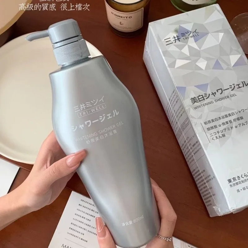 جل الاستحمام نياسيناميد مع عطر يدوم طويلاً لترطيب وتبييض البشرة الناعمة - سائل استحمام خفيف للتنظيف