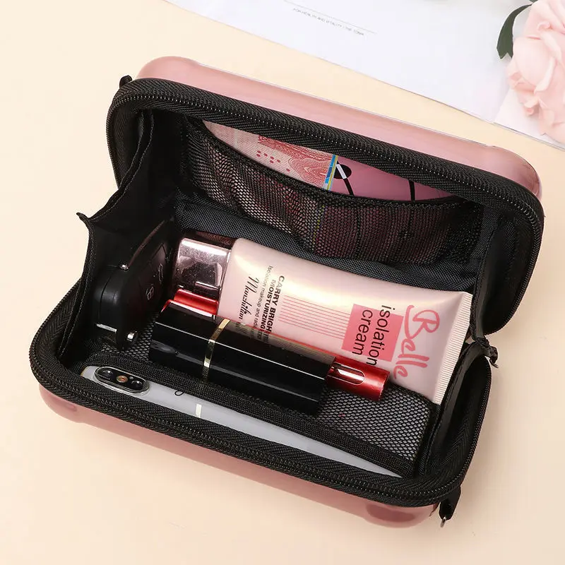 Fashion Women PC Shoulder Bag Mini Suitcase Crossbody Bags Hard Shell Clutch Travel Storage Case Cosmetic Wash Bag Purse Handbag