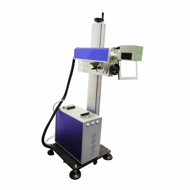 Portable 1000W 1500W 2000W 3000W CO2 Dioxide Flying Marking Machine For Craft Gifts ,Glass, Leather