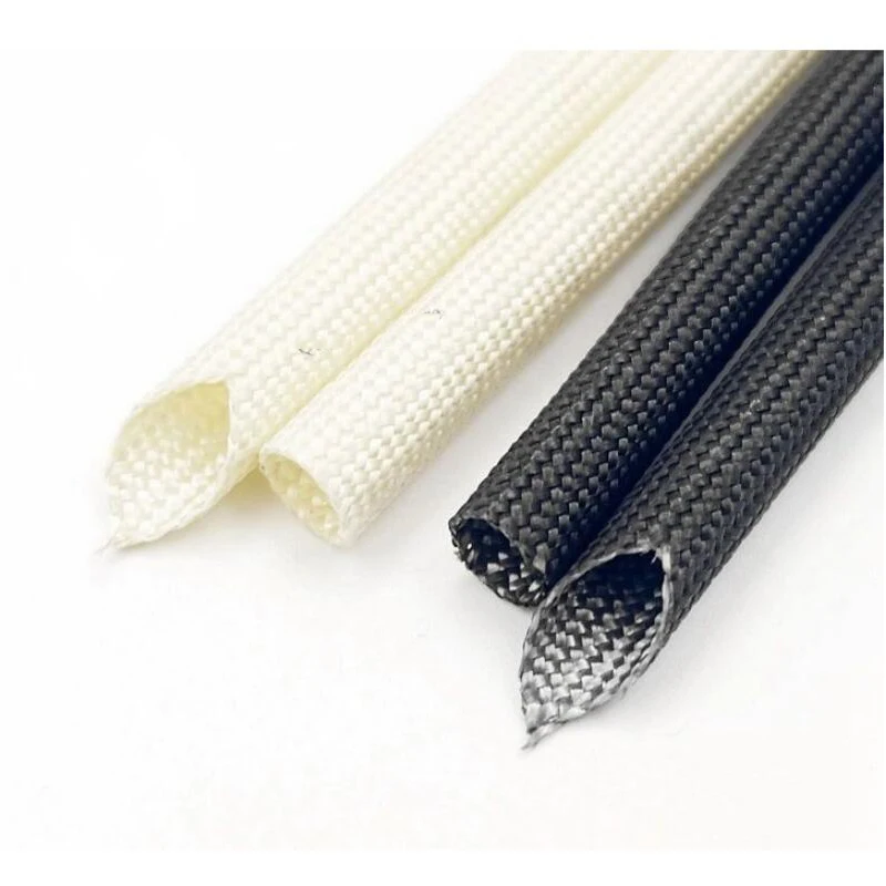 Fiberglass Tube 1mm ~ 60mm HTG Cable Sleeve Soft Chemical Glass Fiber Braided Insulated High Temperature Pipe Wire Wrap Protect