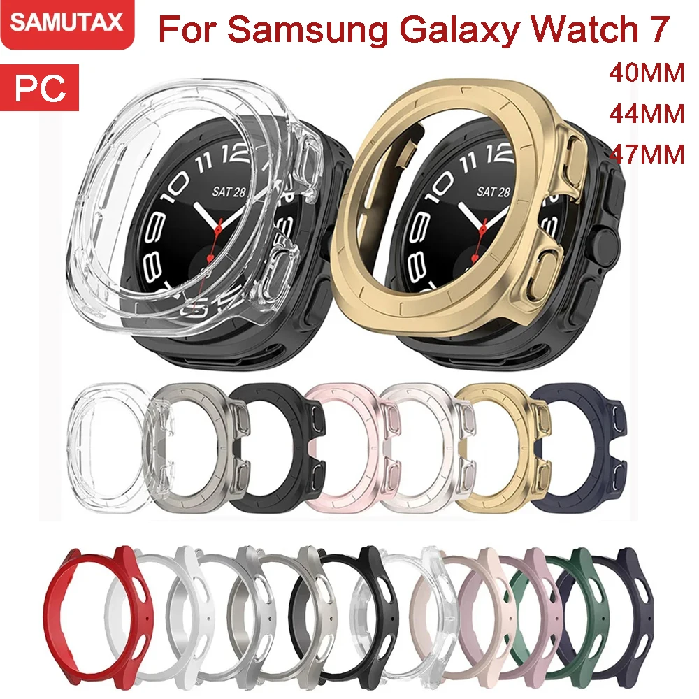 PC Matte Case for Samsung Galaxy Watch 7 44mm 40mm PC Matte Bumper All-Around Shell for Galaxy Watch 7 Ultra 47mm Accessories