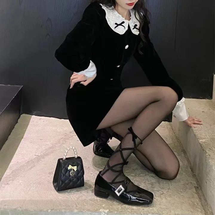 붕대 필라멘트 스타킹 로리타 Bowknot 허벅지 높은 스타킹 달콤한 발레 긴 양말 소녀 귀여운 코스프레 의상 액세서리