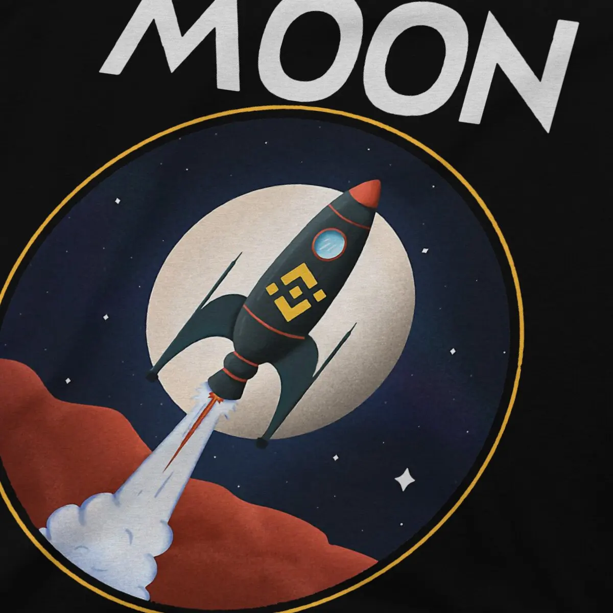 Binance-Camiseta de poliéster para hombre, camisa elegante con estampado moderno, BNB Moon Mission