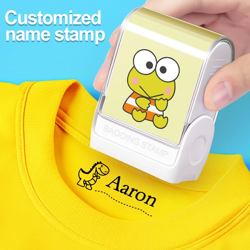 

Персонализированный штамп с именем Keroppi и водонепроницаемыми чернилами, настраиваемые этикетки для детских канцелярских принадлежностей, одежды, идеально подходят для школы