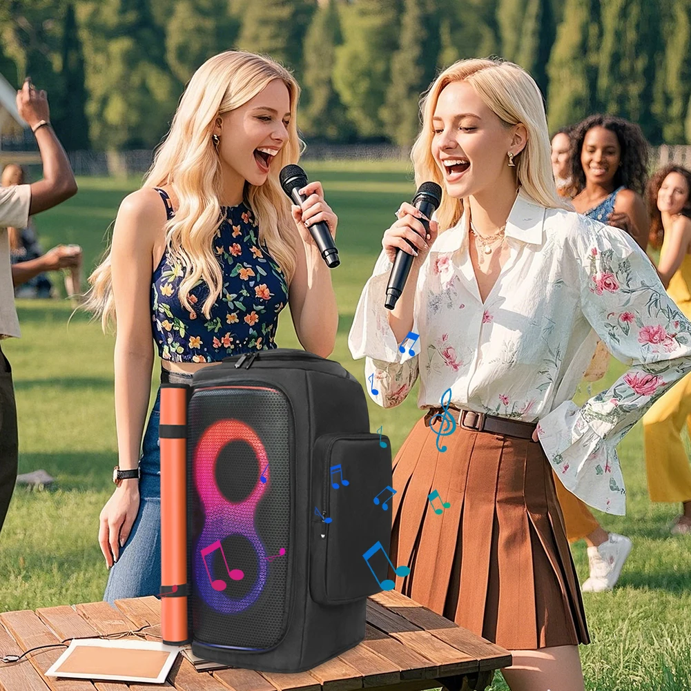 

Portable Speaker Dust Case For JBL PARTYBOX 110/120 Mic Pocket Padded Speaker Protective Cover Double-Sided Speaker Storage Bag