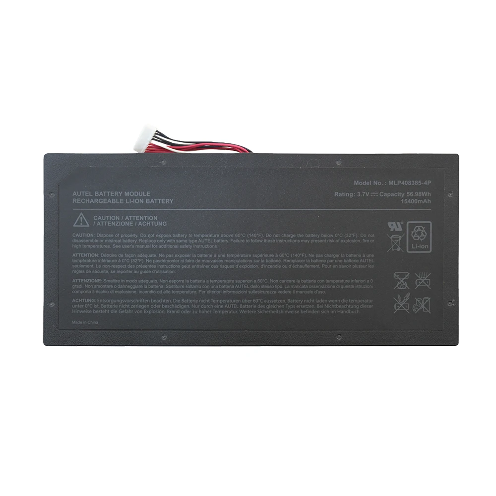 MLP408385-4P 408285 3.7V 56.98Wh 15400mAh Battery For AUTEL MaxiSys Elite MS909 MS919 408285
