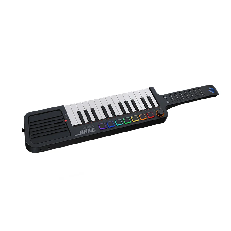 Midiplus Band Shoulder and Back Multifunction Instrument 25 Key Portable Electronic Organ Musical Keyboard Guitar Performance