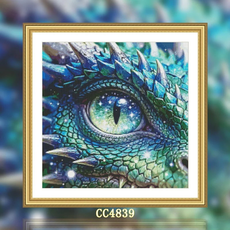 

Набор для вышивания крестиком «Глаз дракона» XuLixiang: современный простой стиль, для гостиной и спальни, мультяшный аниме-дизайн, хлопковая ткань, домашний текстиль