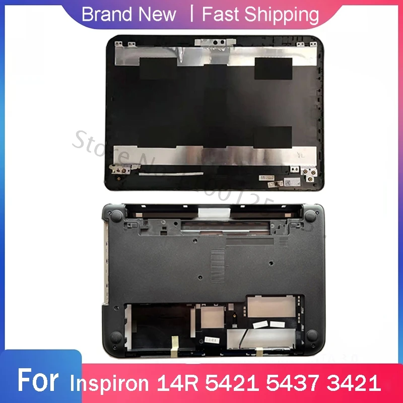 NEW Bottom Base Case For DELL Inspiron 14R 5421 5437 3421 Laptop LCD Back Top Cover Replacement Housing Rear Lid Black A D Shell