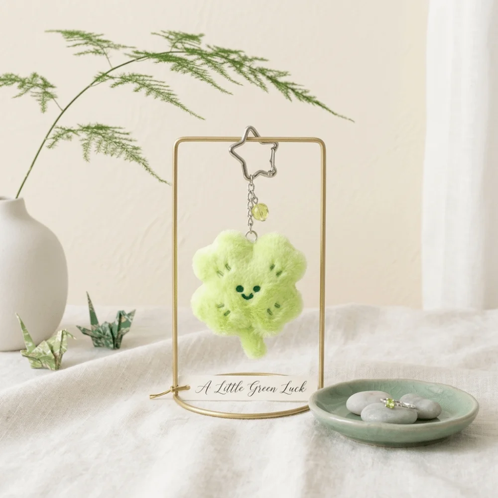 Smiling Face Keychain High-Quality Fuzzy Ultra Soft Bag Charm；Pendant Elastic PP Cotton Skin-Friendly