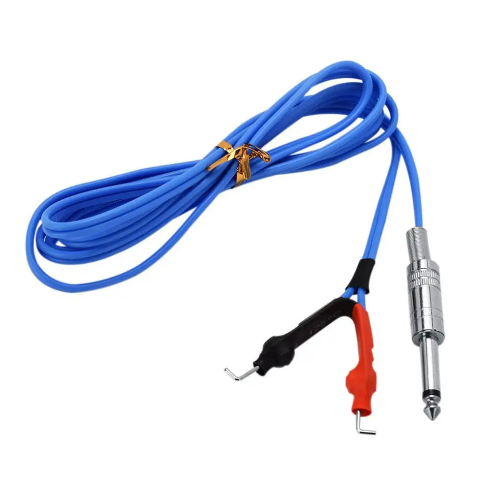 Tattoo Clip Cord Power Supply Sturdy Blue Wire Hook Line Accessory for Pen Machine Tattoo Studio