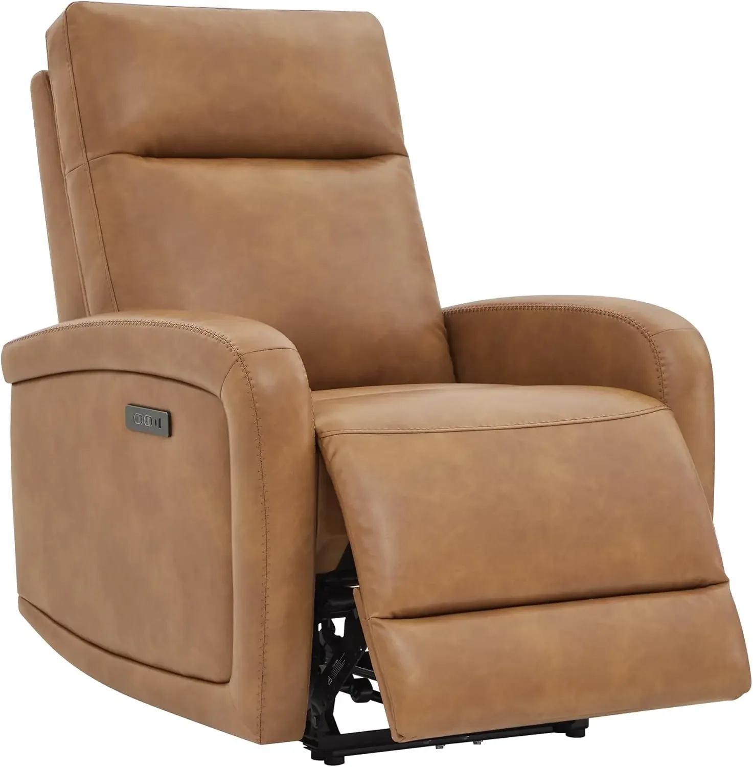 Power Recliner Chairs for Adults, Zero Wall Recliners W Power Headrest Type-C Charger, Small Faux Leather RV Recliners Home