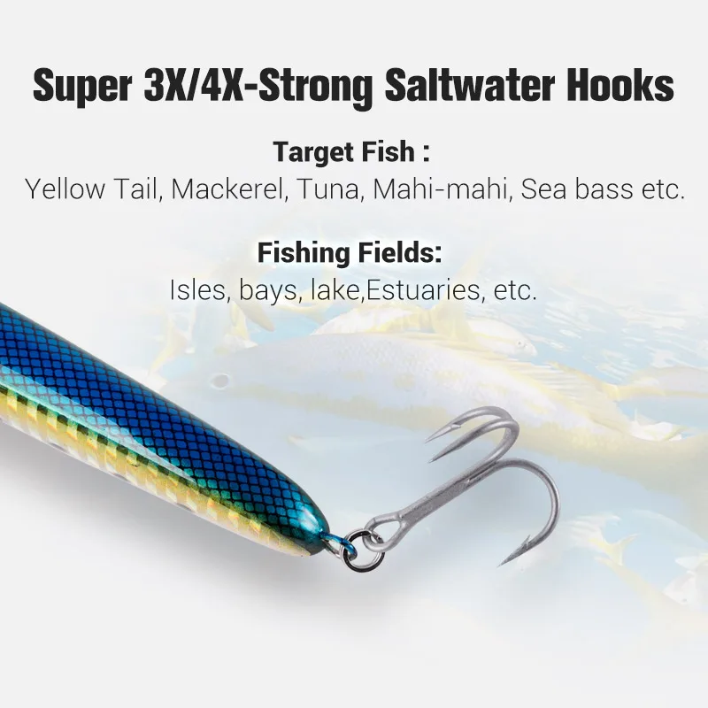 NOEBY Stickbait señuelo hundido para pesca en agua salada - imagen 5