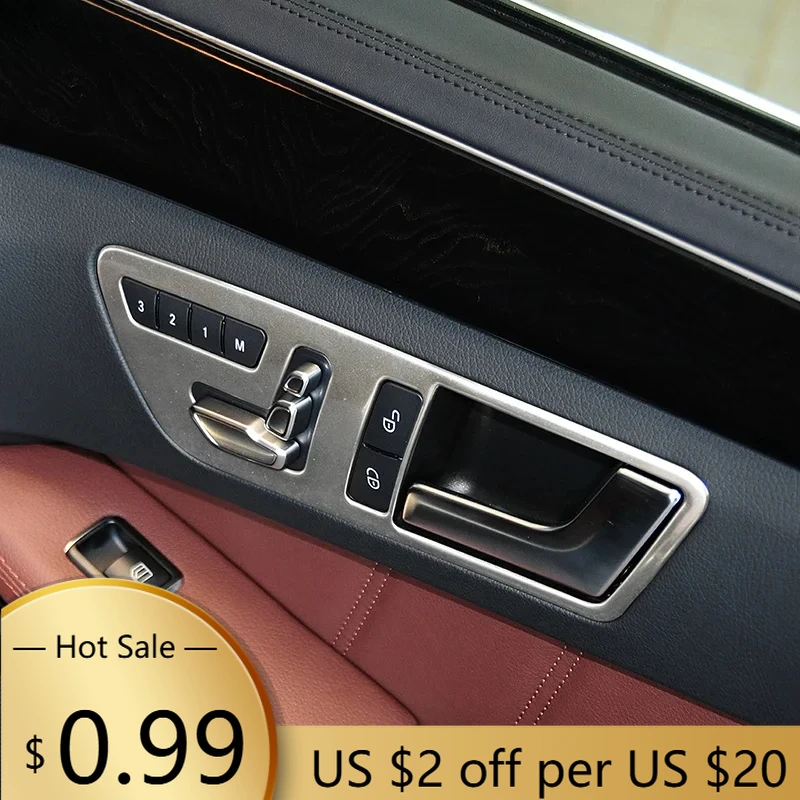 

Steering Covers Car Inner Door Handle Bowl Panel Frame Trim For Mercedes Benz E Class W212 2009-15 Stainless Steel Interior Ac