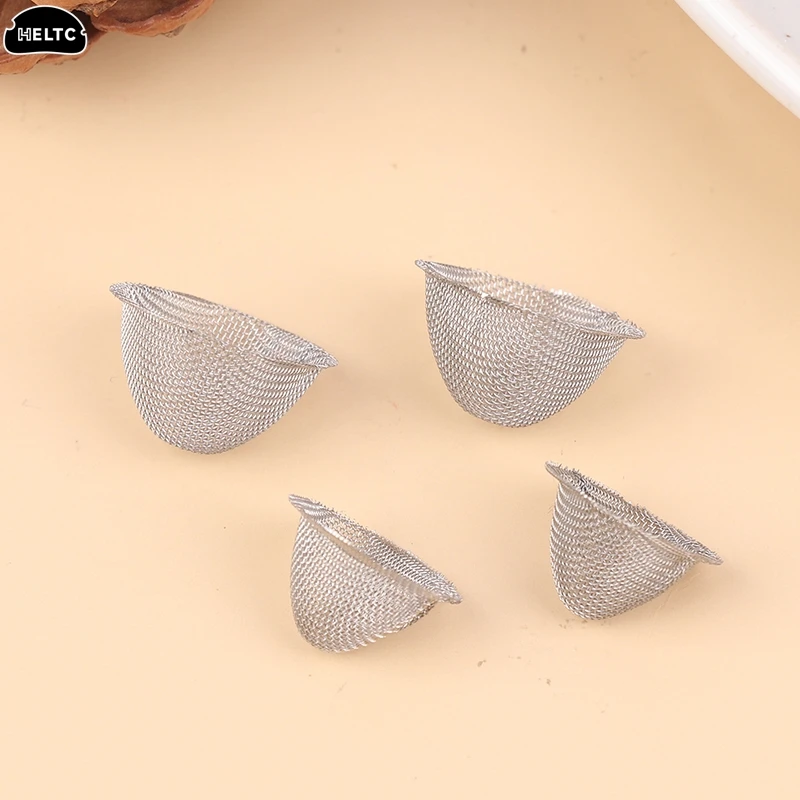 10Pcs Stainless steel Tobacco Pipe Metal Filter Ball Stainless Screen Pipes Tube Cap Filter Mesh Household Tobacco Accessories
