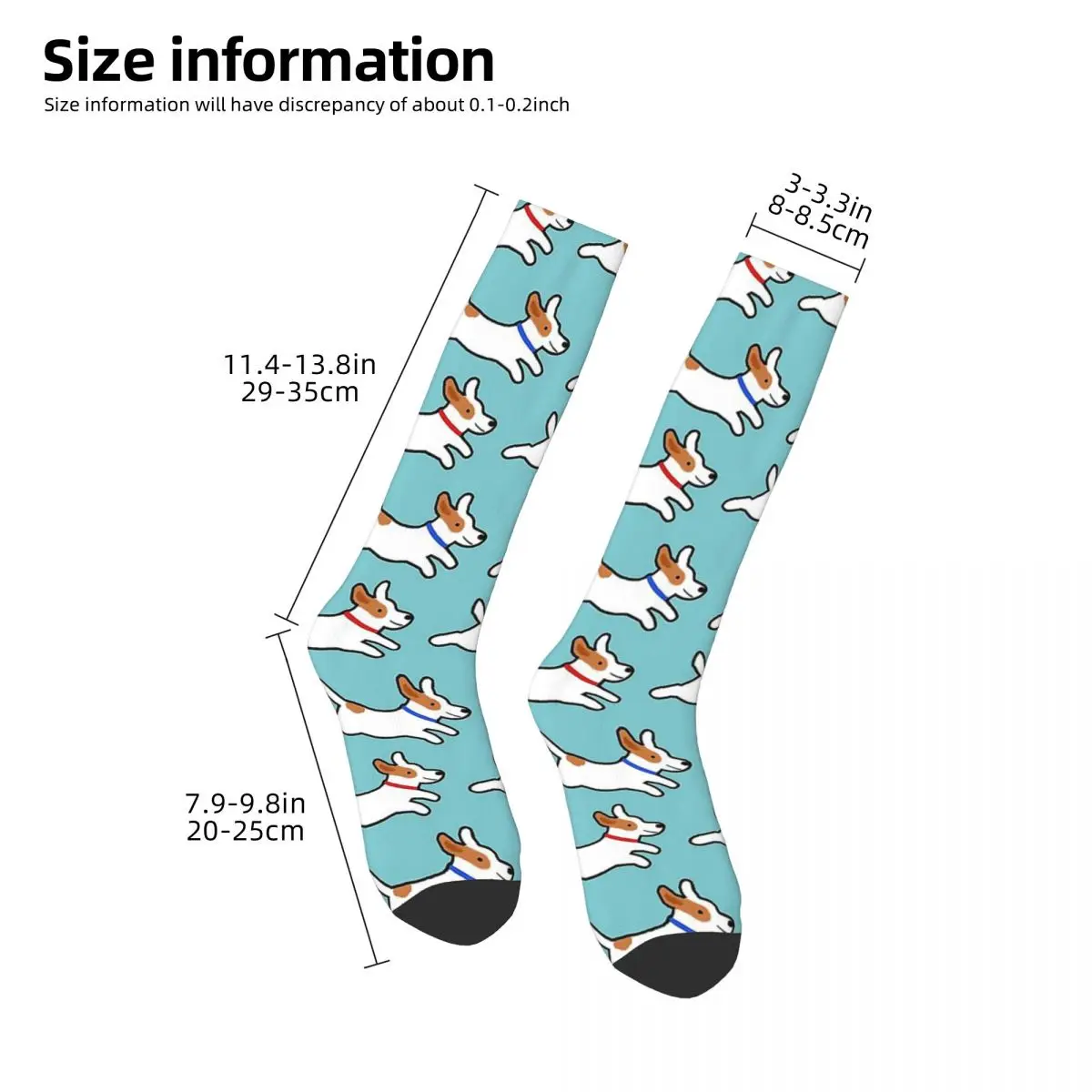 Cute Jack Russell Terrier Running Dog Socks Harajuku Super Soft Stockings All Season Long Socks for Man Woman's Christmas Gifts