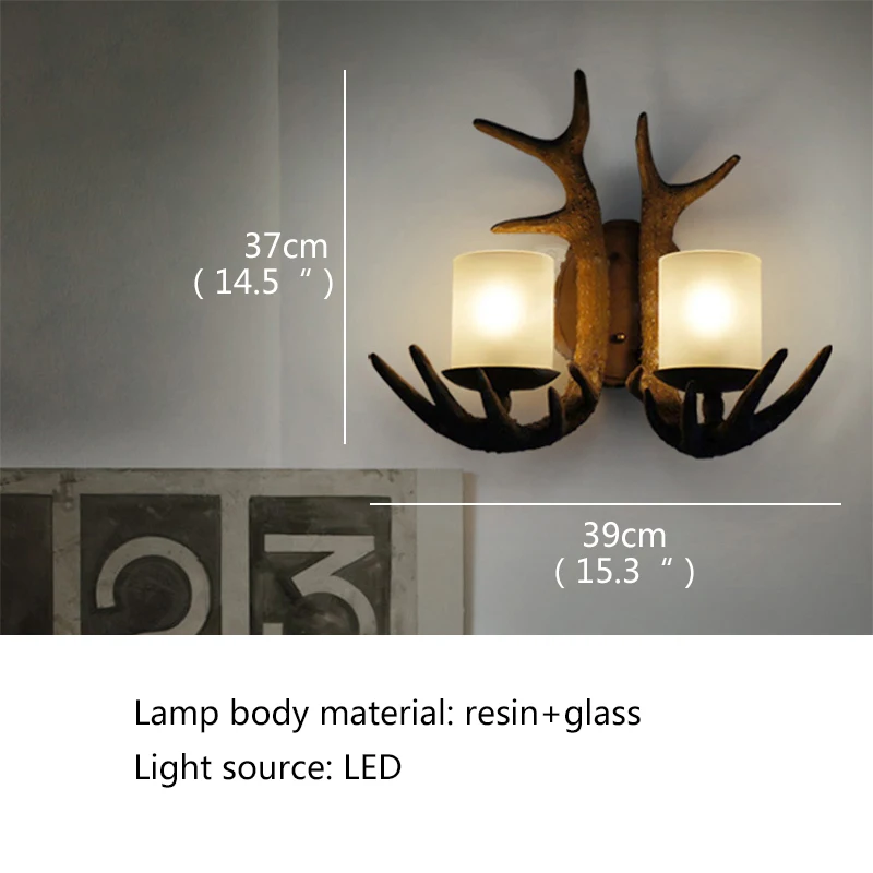 Imagem -05 - Luz Moderno Chifres Arandela Iluminação Interior Criativo Lâmpada de Cabeceira Led para Casa Sala Estar Quarto Varanda Decoração 86