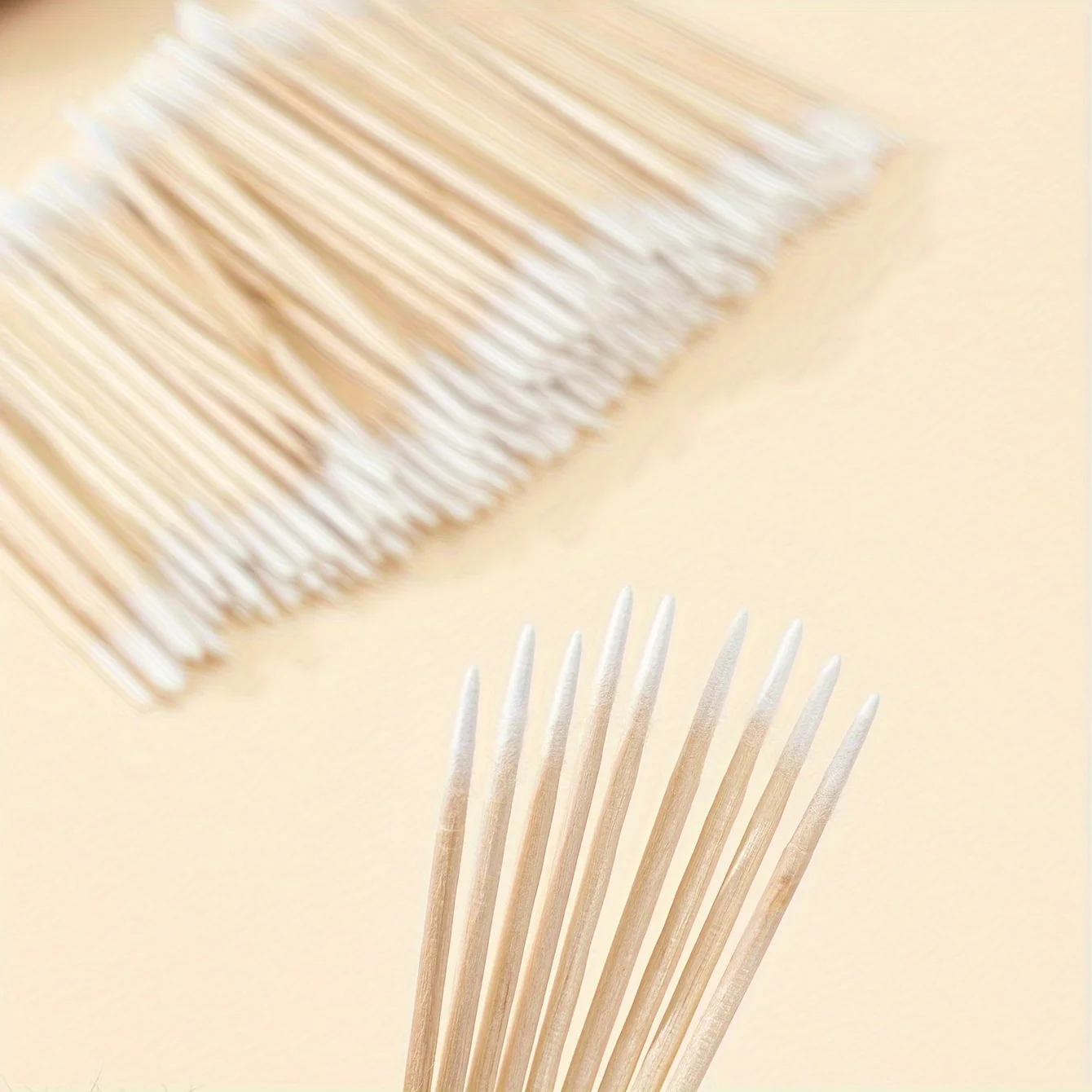 100/300/500/900pcs Double Head Microblading Cotton Swabs, Pointed Tip Cotton Swabs, Multipurpose  Wood Sticks Swabs For Make Up