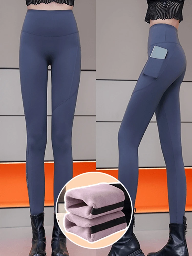 Damskie spodnie do jogi z wysokim stanem, elastyczne, wyszczuplające, modelujące sylwetkę, jesienno-zimowe, nowe spodnie fitness.