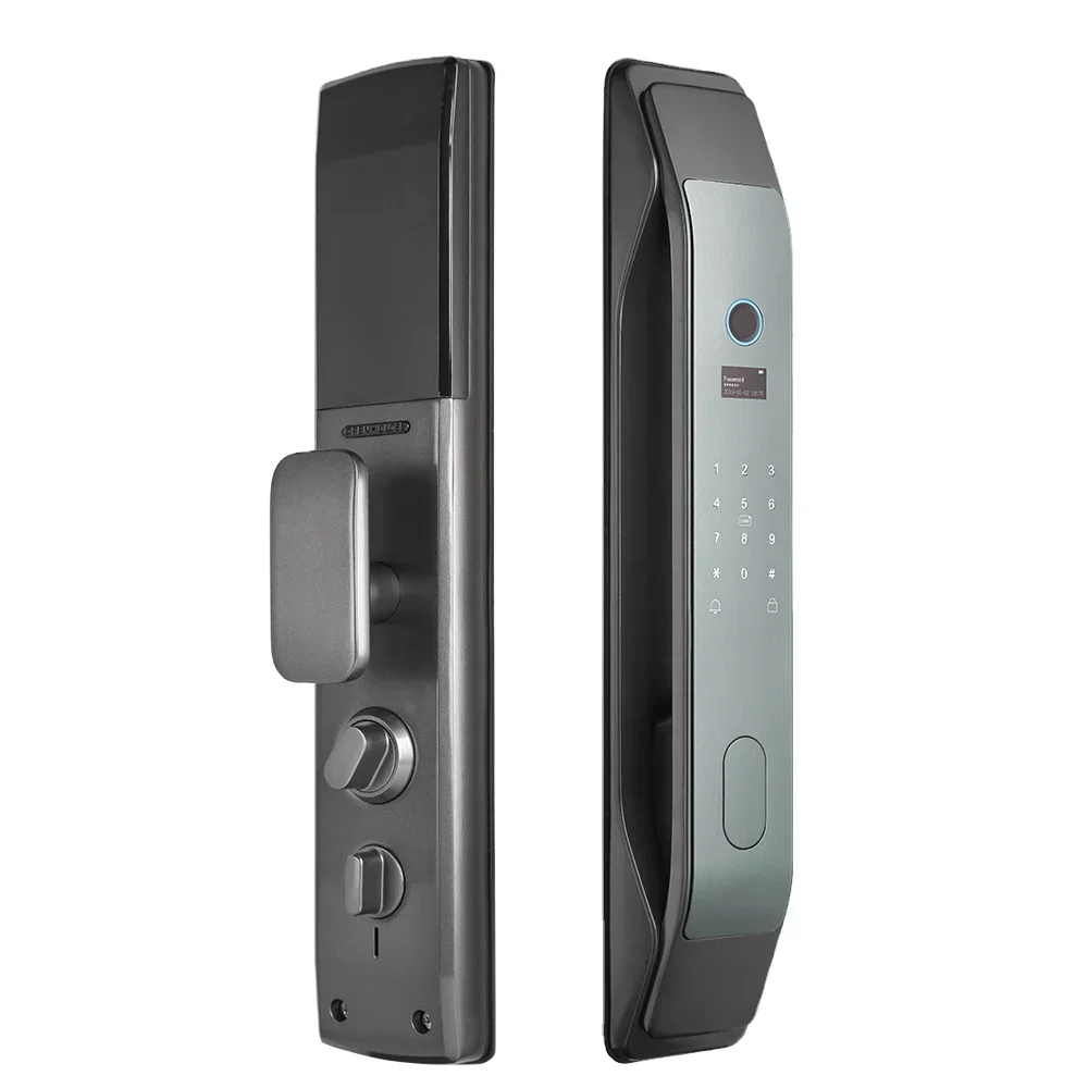 004 Tuya Intelligent Lock WiFi App Remote Unlock Automatic Fingerprint Password Key Card Lock Smart Home Door Lock