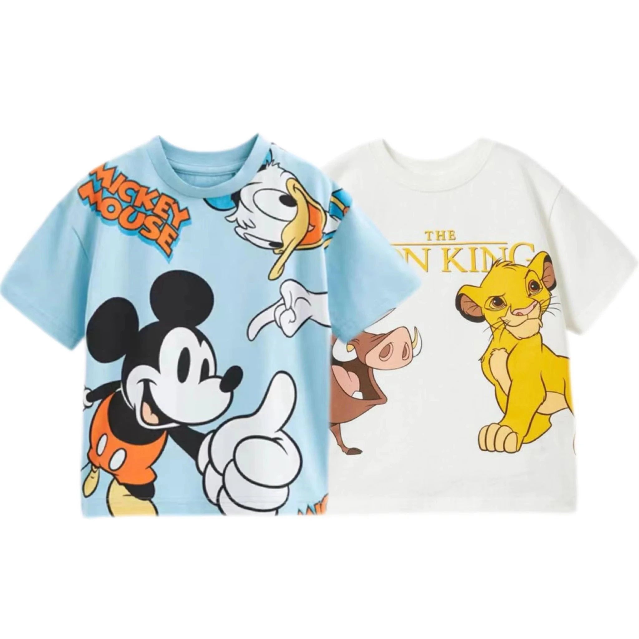 

Children's Short Sleeve Two Piece/set Cartoon Printing Round Neck T-shirt Casual Pullover Shirt Toddler New Summer Clothing
