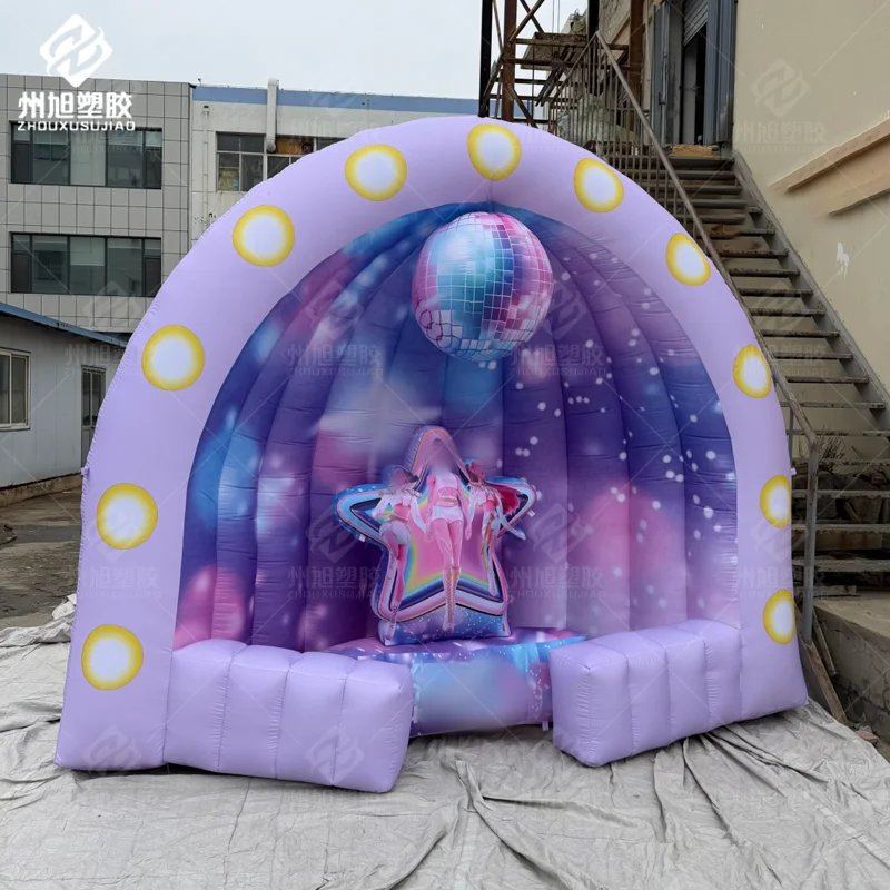 

Inflatable Stage Cave Indoor Party Prop,hot Popular Inflatable Music Booth with blower Advertising inflatable decorative props