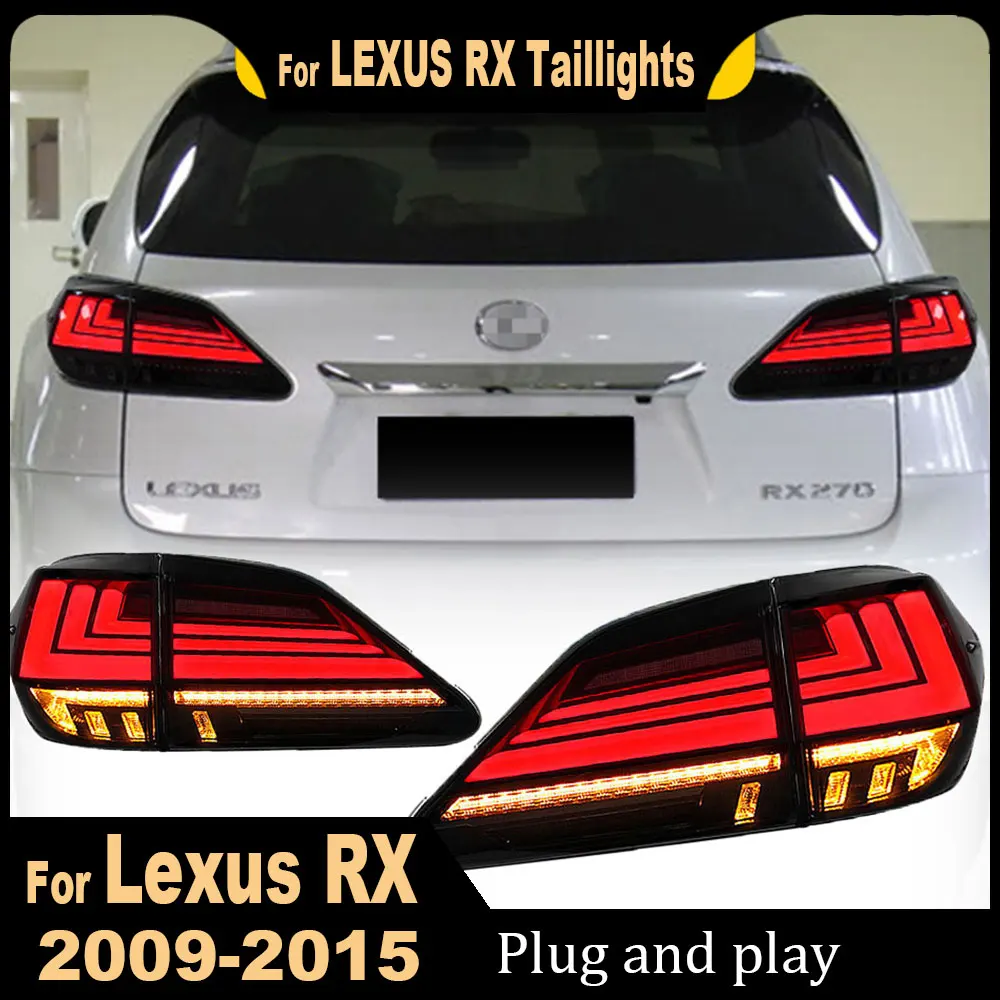 LED Tail Lights for Lexus RX350 RX450 RX270 2009-2015 DRL Car Taillight Assembly Signal Auto Accessories Lamp Plug and play