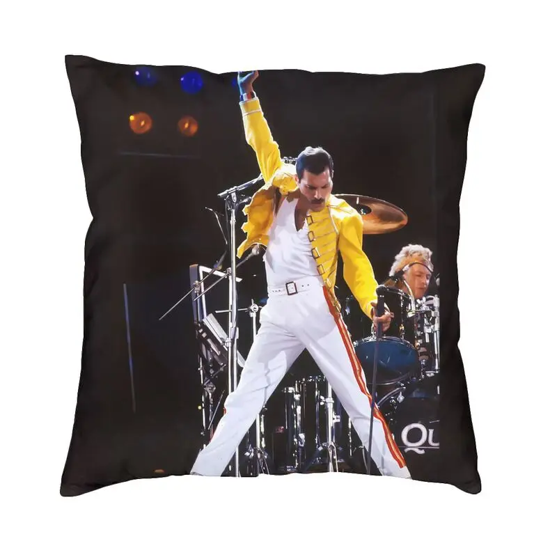 Freddie Mercury Throw Pillow Case 60*60cm Decor Home Queen Rock Cushion Cover Square Pillowcover Double-sided Printing