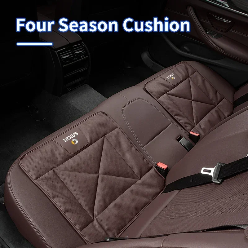 غطاء مقعد السيارة الجلود وسادة كرسي السيارات وسادة المقعد الخلفي المضادة للانزلاق حصيرة ل الذكية Fortwo 451 450 453 Forfour EQ كابريو Crossblade #2