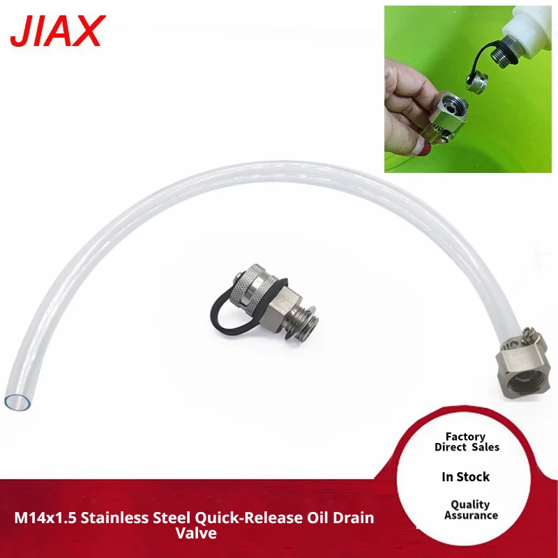 

Car Gadgets Stainless Steel Quick Drain Oil Valve M14X1.5 Thread with Hose Connector for Auto Maintenance Car Accessories