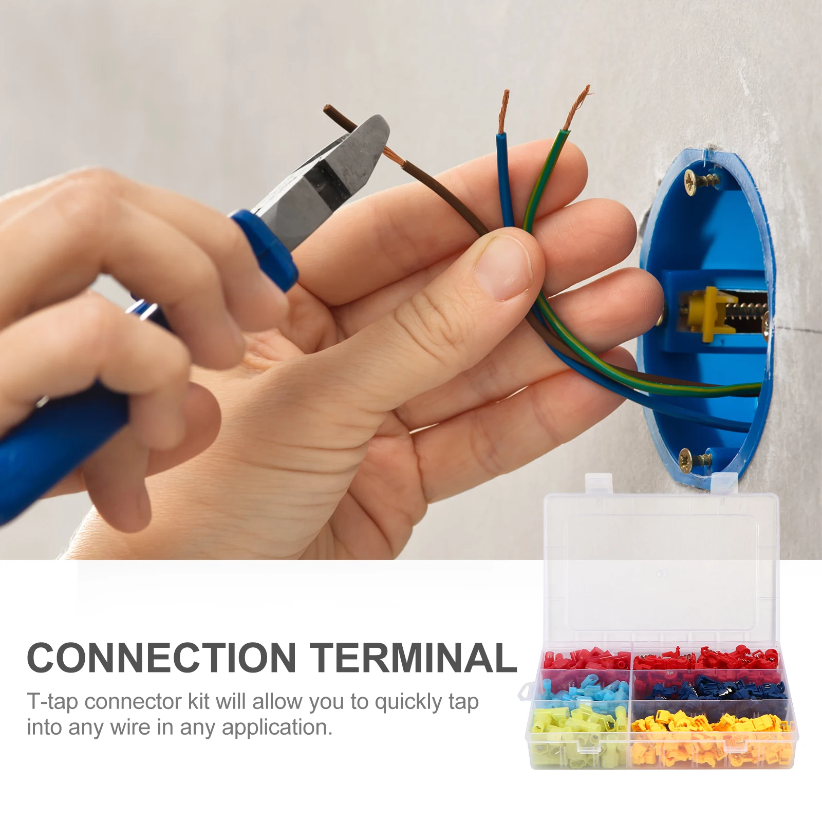 

200 шт., комплект разъемов для быстрого сращивания проводов T-Tap, медный провод для сращивания морской автомобильной домашней проводки, быстрый разъем