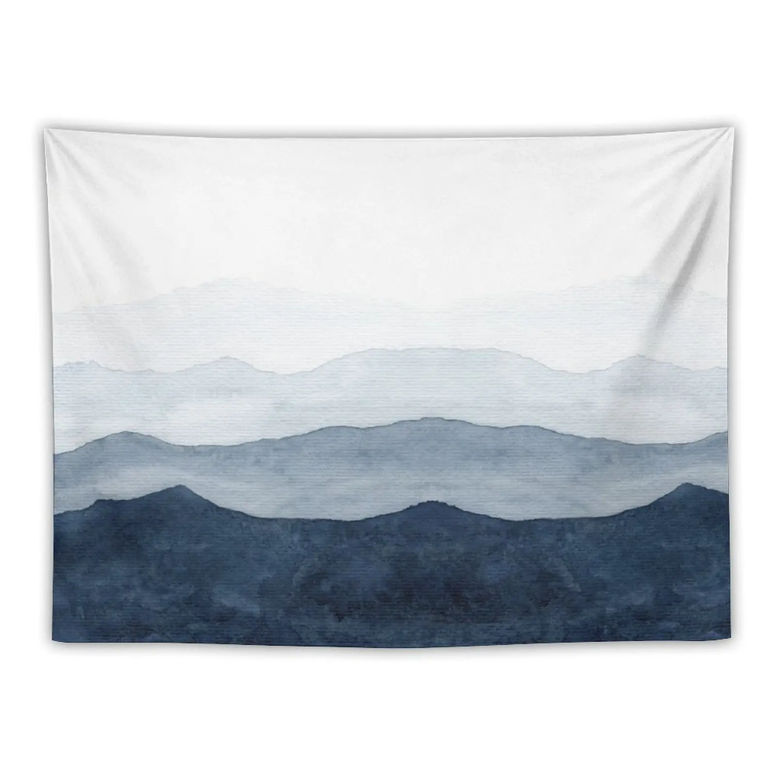 

Mountains Ombre | Indigo Abstract Watercolor Tapestry Kawaii Room Decor Wall Tapestries Wallpapers Home Decor Tapestry