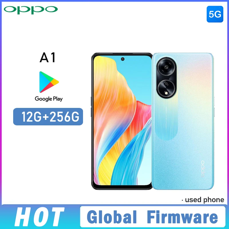 OPPO A1 5G Smartphone Global firmware CPU Snapdragon® 695 5G ColorOS 13.1 6.72-inch rear camera 50MP 5000 mAh 120Hz used phone