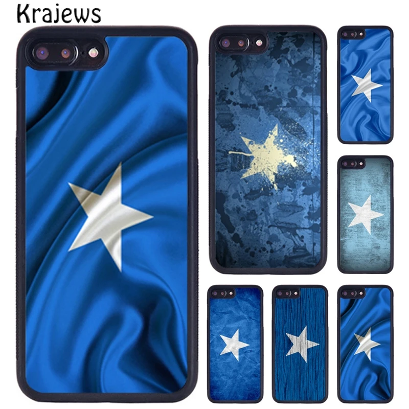 Krajews Somalia National Flag Phone Case For iPhone 16 15 14 X XR XS 11 12 mini 13 Pro MAX Plus cover shell coque