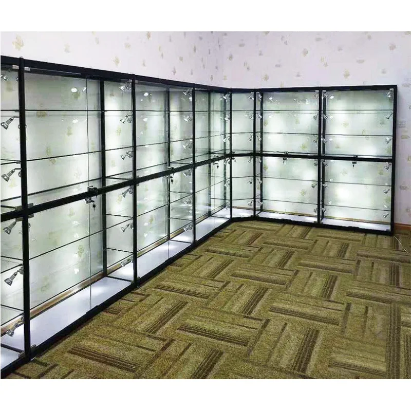 Custom, glass display shelf glass display Cabinet