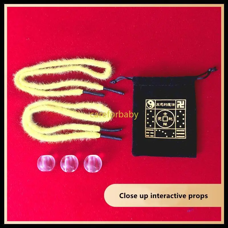 Grandma's Miracle Rope Through Ball Magic Tricks Magician Magia Props Stage Illusions Gimmicks Comedy Accessories Funny Gifts